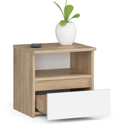 Kommode mit 1 Schublade Kommode Schlafzimmer Flur Wohnzimmer Organizer Kommode mit Schubladen 40 cm breit 40 cm hoch | Erle Holz Highboard Sideboard Mehrzweckschrank Schrank schmal