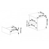 Commode avec 1 tiroir commode chambre couloir salon organisateur commode 40 cm de large 40 cm de haut | Buffet haut en bois d'aulne, meuble polyvalent étroit