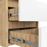 Commode avec deux tiroirs de 40 cm de hauteur et 40 cm de largeur, séjour, chambre, couloir, placard, buffet, buffet haut, beaucoup d'espace de rangement.