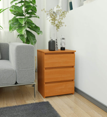 Kommode mit drei Schubladen, elegant, für minimalistische Innenräume, 40x35x57cm, Wohnzimmer, Schlafzimmer, Flur, Schrank, Sideboard, Highboard, viel Stauraum, weiß