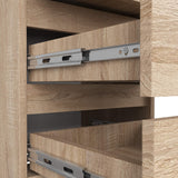 Commode à trois tiroirs, élégante, pour intérieurs minimalistes, 40x35x57cm, salon, chambre, couloir, placard, buffet, buffet haut, nombreux rangements, blanc