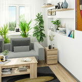 Commode à trois tiroirs, élégante, pour intérieurs minimalistes, 40x35x57cm, salon, chambre, couloir, placard, buffet, buffet haut, nombreux rangements, blanc