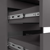 Commode à trois tiroirs, élégante, pour intérieurs minimalistes, 40x35x57cm, salon, chambre, couloir, placard, buffet, buffet haut, nombreux rangements, blanc