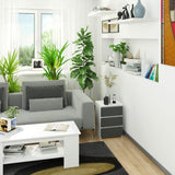 Commode à trois tiroirs, élégante, pour intérieurs minimalistes, 40x35x57cm, salon, chambre, couloir, placard, buffet, buffet haut, nombreux rangements, blanc