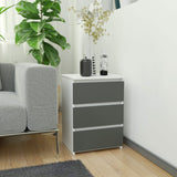 Commode à trois tiroirs, élégante, pour intérieurs minimalistes, 40x35x57cm, salon, chambre, couloir, placard, buffet, buffet haut, nombreux rangements, blanc