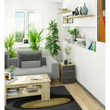 Commode à trois tiroirs, élégante, pour intérieurs minimalistes, 40x35x57cm, salon, chambre, couloir, placard, buffet, buffet haut, nombreux rangements, blanc