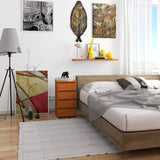 Commode à quatre tiroirs, élégante, pour intérieurs minimalistes, 74 cm de hauteur et 40 cm de largeur, salon, chambre, couloir, placard, buffet, buffet haut, nombreux rangements, blanc