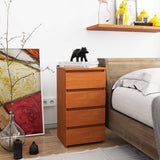 Commode à quatre tiroirs, élégante, pour intérieurs minimalistes, 74 cm de hauteur et 40 cm de largeur, salon, chambre, couloir, placard, buffet, buffet haut, nombreux rangements, blanc