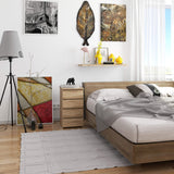 Commode à quatre tiroirs, élégante, pour intérieurs minimalistes, 74 cm de hauteur et 40 cm de largeur, salon, chambre, couloir, placard, buffet, buffet haut, nombreux rangements, blanc