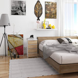 Commode à quatre tiroirs, élégante, pour intérieurs minimalistes, 74 cm de hauteur et 40 cm de largeur, salon, chambre, couloir, placard, buffet, buffet haut, nombreux rangements, blanc