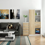 Kommode mit fünf Schubladen, elegant, für minimalistische Innenräume, 92 cm hoch und 40 cm breit, Wohnzimmer, Schlafzimmer, Flur, Schrank, Sideboard, Highboard, viel Stauraum