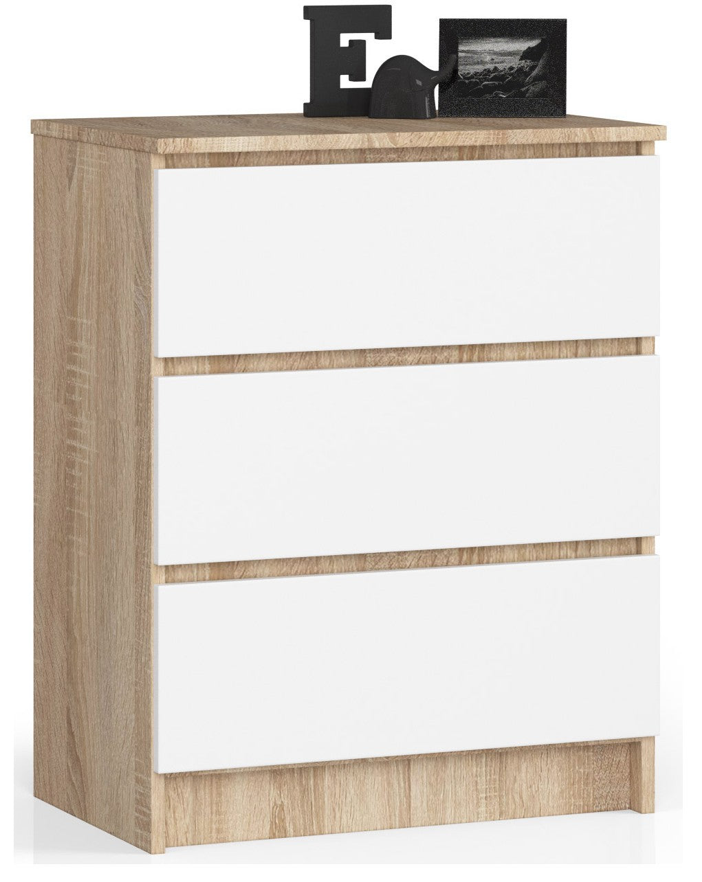 Kommode mit drei Schubladen 60 cm breit, Wohnzimmer, Schlafzimmer, Flur, Schrank, Sideboard, Highboard, viel Stauraum