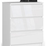 Kommode mit drei Schubladen 60 cm breit, Wohnzimmer, Schlafzimmer, Flur, Schrank, Sideboard, Highboard, viel Stauraum