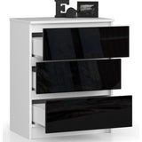 Kommode mit drei Schubladen 60 cm breit, Wohnzimmer, Schlafzimmer, Flur, Schrank, Sideboard, Highboard, viel Stauraum