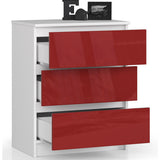 Kommode mit drei Schubladen 60 cm breit, Wohnzimmer, Schlafzimmer, Flur, Schrank, Sideboard, Highboard, viel Stauraum