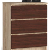 Kommode mit drei Schubladen 60 cm breit, Wohnzimmer, Schlafzimmer, Flur, Schrank, Sideboard, Highboard, viel Stauraum
