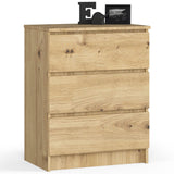 Kommode mit drei Schubladen 60 cm breit, Wohnzimmer, Schlafzimmer, Flur, Schrank, Sideboard, Highboard, viel Stauraum