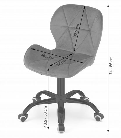 Drehstuhl für Kinderzimmer oder Büro höhenverstellbar Ergonomischer Sitzhöhe, 5-Speichen-Fußkreuz auf Gummirädern für reibungslose Mobilität 360-Grad-Drehung