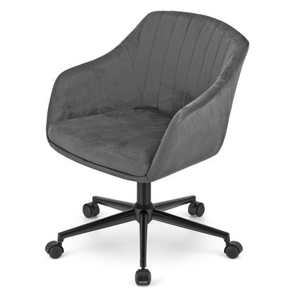 Chaise pivotante avec hauteur d'assise réglable, design ergonomique pour les home studios et les chambres d'enfants, avec structure en métal durable à 5 bras sur roulettes, parfaite pour des heures d'utilisation