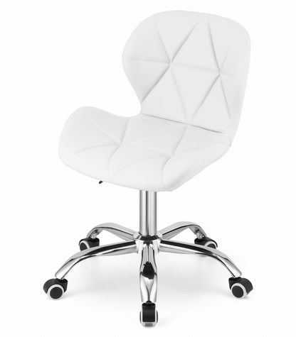 Chaise pivotante chaise de bureau chaise de bureau rembourrée en simili cuir ou velours | Réglable en hauteur avec siège ergonomique