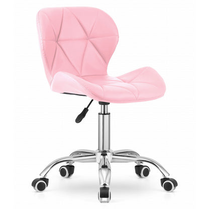 Chaise pivotante chaise de bureau chaise de bureau rembourrée en simili cuir ou velours | Réglable en hauteur avec siège ergonomique