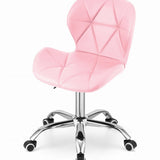 Chaise pivotante chaise de bureau chaise de bureau rembourrée en simili cuir ou velours | Réglable en hauteur avec siège ergonomique