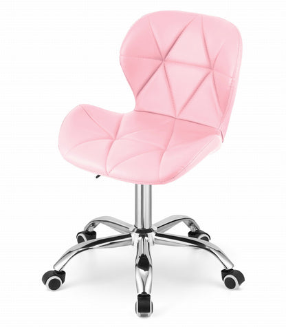 Chaise pivotante chaise de bureau chaise de bureau rembourrée en simili cuir ou velours | Réglable en hauteur avec siège ergonomique