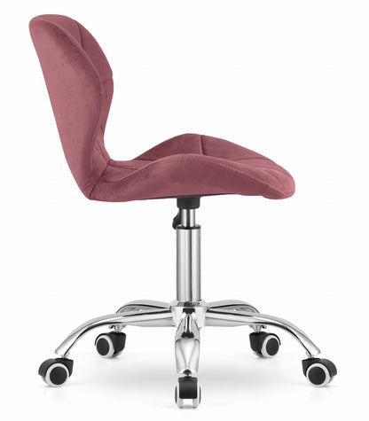 Chaise pivotante chaise de bureau chaise de bureau rembourrée en simili cuir ou velours | Réglable en hauteur avec siège ergonomique