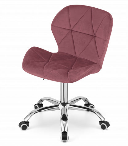 Chaise pivotante chaise de bureau chaise de bureau rembourrée en simili cuir ou velours | Réglable en hauteur avec siège ergonomique