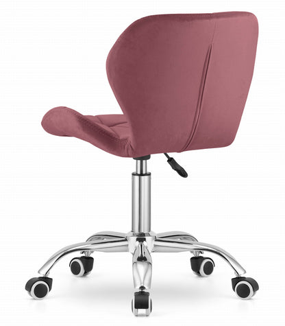 Chaise pivotante chaise de bureau chaise de bureau rembourrée en simili cuir ou velours | Réglable en hauteur avec siège ergonomique