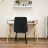 Esszimmerstuhl Küchenstuhl Bürostuhl Stuhl Samtiges Sitzmaterial mit schwarzen Metallbeinen, 120 kg Sitzlast, Bequemer ergonomischer, weicher samtgepolsterter Sitz, schwarze Beine