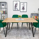 Esszimmerstuhl Küchenstuhl Bürostuhl Stuhl Sitzmaterial aus Samt mit schwarzen Metallbeinen, 120 kg Sitzlast Bequem Home Office Stuhl, schwarze Beine