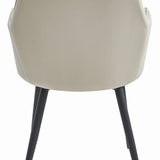 Esszimmerstuhl Küchenstuhl Bürostuhl Stuhl Sitzmaterial aus Samt mit schwarzen Metallbeinen, 120 kg Sitzlast Bequem Home Office Stuhl, schwarze Beine