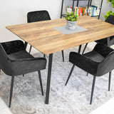 Esszimmerstuhl Küchenstuhl Bürostuhl ergonomischer Stuhl, Samt gepolstert, perfekt für Wohnzimmer, Büro, Schlafzimmer oder Esszimmer, maximale Belastung 120 kg schwarze Metallbeine