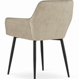 Esszimmerstuhl Küchenstuhl Bürostuhl ergonomischer Stuhl, Samt gepolstert, perfekt für Wohnzimmer, Büro, Schlafzimmer oder Esszimmer, maximale Belastung 120 kg schwarze Metallbeine