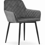 Esszimmerstuhl Küchenstuhl Bürostuhl ergonomischer Stuhl, Samt gepolstert, perfekt für Wohnzimmer, Büro, Schlafzimmer oder Esszimmer, maximale Belastung 120 kg schwarze Metallbeine