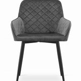 Esszimmerstuhl Küchenstuhl Bürostuhl ergonomischer Stuhl, Samt gepolstert, perfekt für Wohnzimmer, Büro, Schlafzimmer oder Esszimmer, maximale Belastung 120 kg schwarze Metallbeine