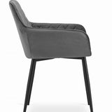 Esszimmerstuhl Küchenstuhl Bürostuhl ergonomischer Stuhl, Samt gepolstert, perfekt für Wohnzimmer, Büro, Schlafzimmer oder Esszimmer, maximale Belastung 120 kg schwarze Metallbeine