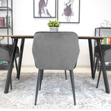 Esszimmerstuhl Küchenstuhl Bürostuhl ergonomischer Stuhl, Samt gepolstert, perfekt für Wohnzimmer, Büro, Schlafzimmer oder Esszimmer, maximale Belastung 120 kg schwarze Metallbeine