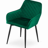 Esszimmerstuhl Küchenstuhl Bürostuhl ergonomischer Stuhl, Samt gepolstert, perfekt für Wohnzimmer, Büro, Schlafzimmer oder Esszimmer, maximale Belastung 120 kg schwarze Metallbeine