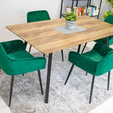 Esszimmerstuhl Küchenstuhl Bürostuhl ergonomischer Stuhl, Samt gepolstert, perfekt für Wohnzimmer, Büro, Schlafzimmer oder Esszimmer, maximale Belastung 120 kg schwarze Metallbeine