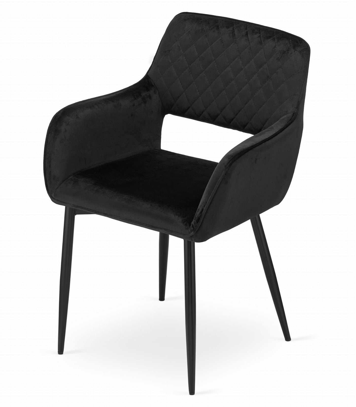 Chaise rembourrée, chaise de salle à manger, chaise de salon, chaise ergonomique matelassée avec revêtement en velours et structure en métal - parfaite pour le salon, le bureau, la chambre à coucher, la salle à manger