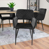 Chaise rembourrée, chaise de salle à manger, chaise de salon, chaise ergonomique matelassée avec revêtement en velours et structure en métal - parfaite pour le salon, le bureau, la chambre à coucher, la salle à manger