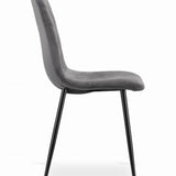 Esszimmerstuhl Wohnzimmerstuhl Stuhl mit Velours-Sitz mit schwarzen Metallbeinen, ergonomisch, ideal für Wohnzimmer, Büro, Schlafzimmer oder Esszimmer, maximale Belastung: 120 kg