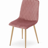 Esszimmerstuhl Wohnzimmerstuhl Stuhl mit Velours-Sitz mit schwarzen Metallbeinen, ergonomisch, ideal für Wohnzimmer, Büro, Schlafzimmer oder Esszimmer, maximale Belastung: 120 kg