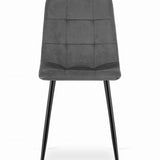 Esszimmerstuhl Wohnzimmerstuhl Stuhl mit Velourssitz und schwarzen Metallbeinen, ideal für Wohnzimmer, Büro, Arbeitszimmer und Schlafzimmer 120 kg Belastbarkeit
