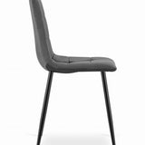 Esszimmerstuhl Wohnzimmerstuhl Stuhl mit Velourssitz und schwarzen Metallbeinen, ideal für Wohnzimmer, Büro, Arbeitszimmer und Schlafzimmer 120 kg Belastbarkeit