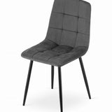 Esszimmerstuhl Wohnzimmerstuhl Stuhl mit Velourssitz und schwarzen Metallbeinen, ideal für Wohnzimmer, Büro, Arbeitszimmer und Schlafzimmer 120 kg Belastbarkeit