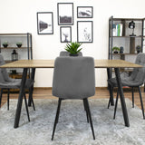 Esszimmerstuhl Wohnzimmerstuhl Stuhl mit Velourssitz und schwarzen Metallbeinen, ideal für Wohnzimmer, Büro, Arbeitszimmer und Schlafzimmer 120 kg Belastbarkeit