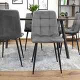 Esszimmerstuhl Wohnzimmerstuhl Stuhl mit Velourssitz und schwarzen Metallbeinen, ideal für Wohnzimmer, Büro, Arbeitszimmer und Schlafzimmer 120 kg Belastbarkeit